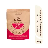 Pink Latte Bebida de proteina vegetal Naturela x 100 g Vegana Sin Gluten Betaglucanos de Ganoderma