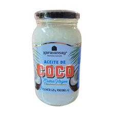 Aceite De Coco prensado en frio Karavansay x 420 g Extravirgen libre de gluten natural