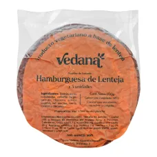 Hamburguesa de Lentejas Vedana x 500 gramos Vegana Sin Quimicos sin gluten sin soya sin huevo