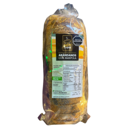 Pan arandanos y amapola Mildan x 480 g  libre de gluten libre de lactosa sin azucar 