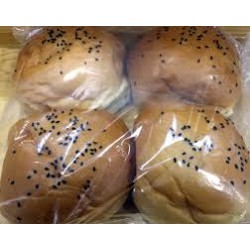 Pan de Hamburguesa con Ajonjoli negro libre de gluten - sin lacteos - sin azucar