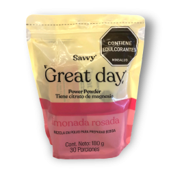 Magnesio Great Day Savvy Limonada Rosada x 180 g Magnesio Great Day Savvy Limonada Rosada x 180 g